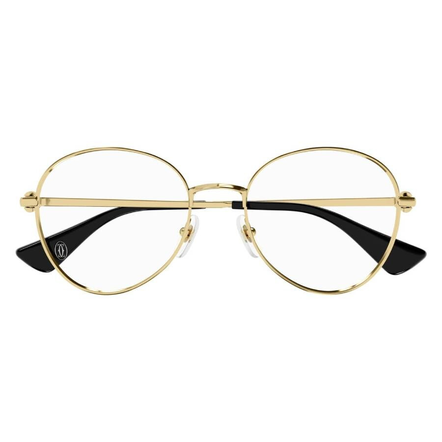 Cartier C Decor Demo Phantos Ladies Eyeglasses CT0449O 001 52 - 1