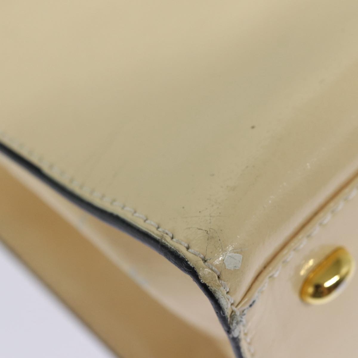 CELINE Chain Shoulder Bag Enamel Beige Gold - 15