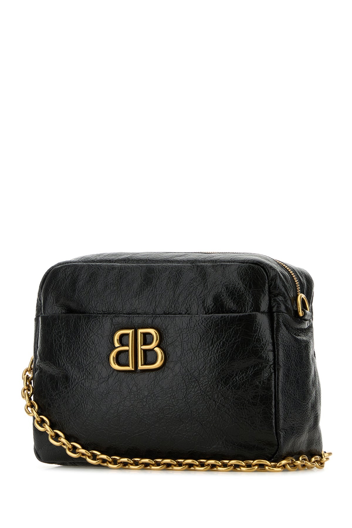 Black leather small Monaco crossbody bag - 2