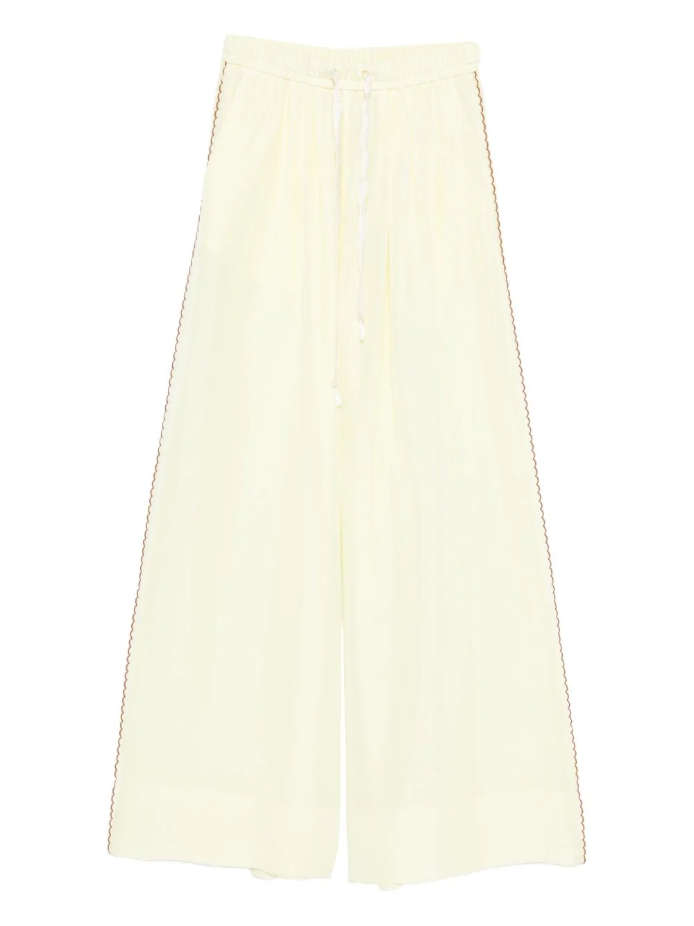 drawstring scalloped trousers - 1