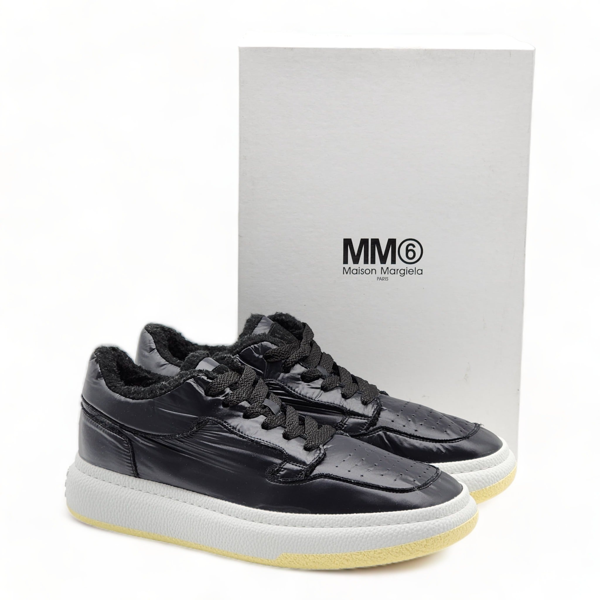 MM6 Maison Margiela Shearling-Lined Low-Top Sneakers - 6