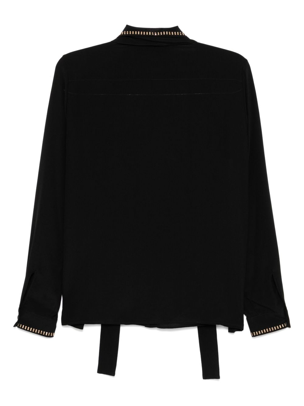 stud-embellished silk shirt - 2