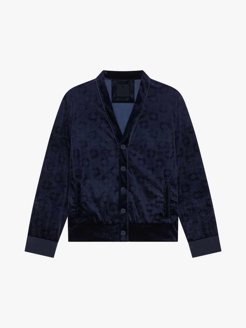 CARDIGAN IN MONOGRAM 72 VELVET - 1