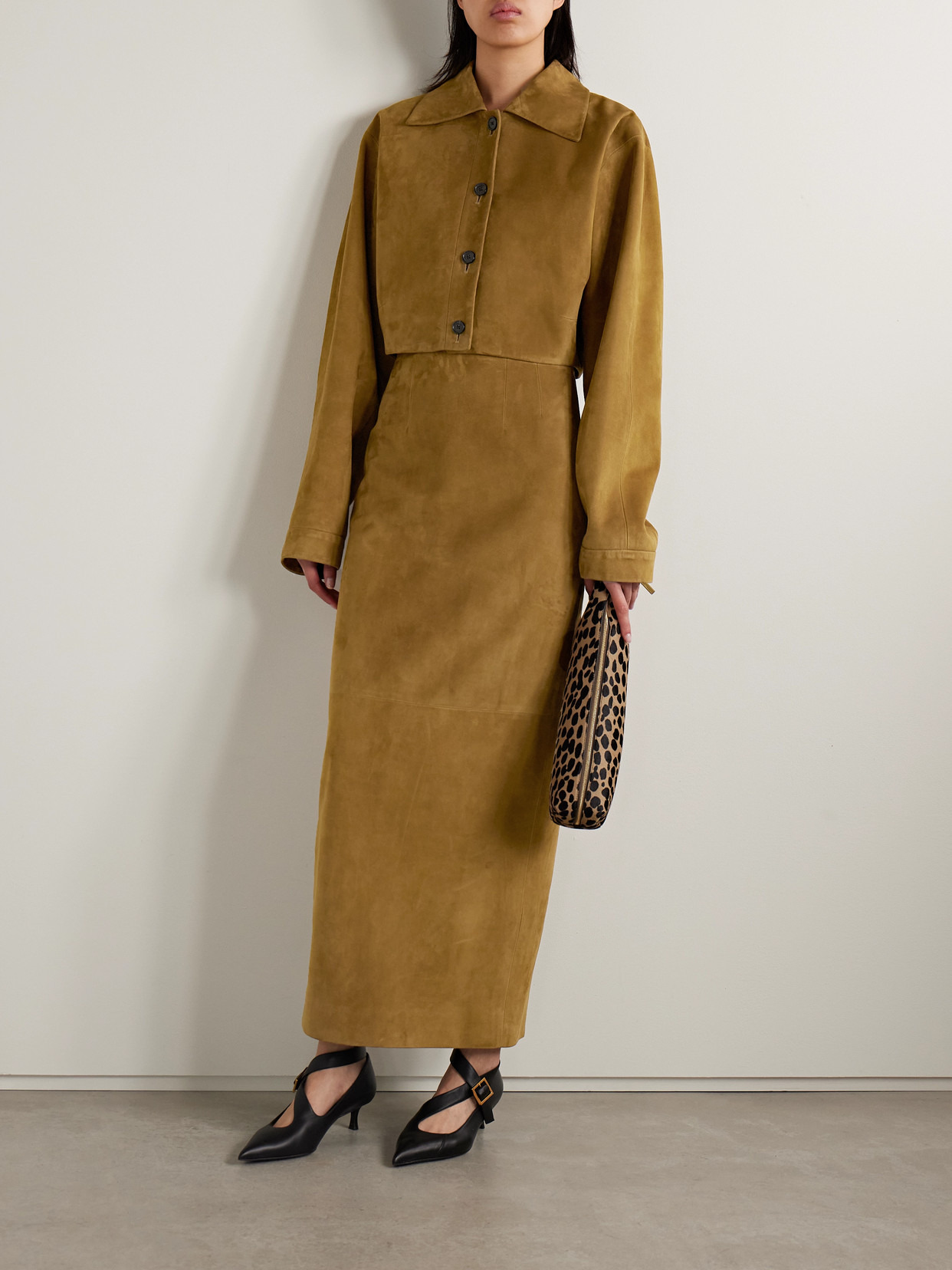 Sue Cropped Suede Jacket - 2