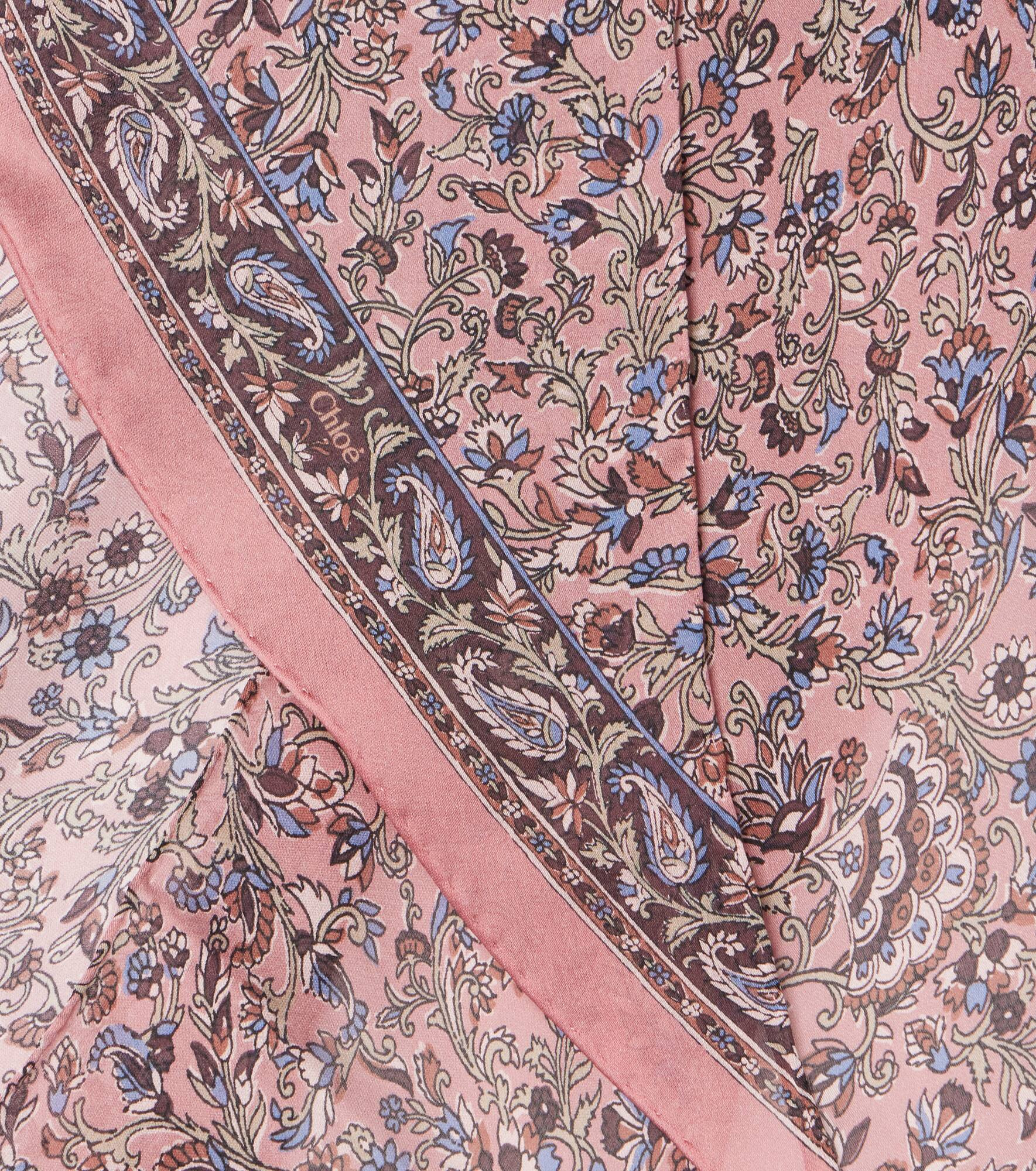 Paisley silk charmeuse scarf - 4