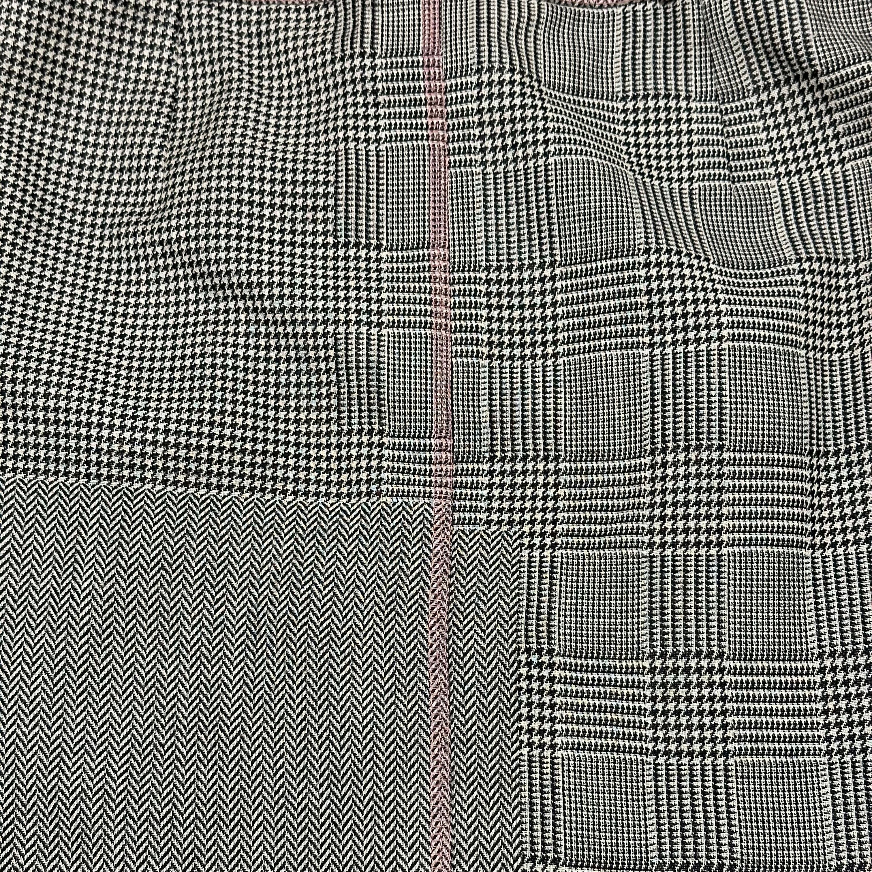 CHRISTIAN DIOR Spring Summer 2005 Houndstooth Print Lace Trim Midi Skirt - 5