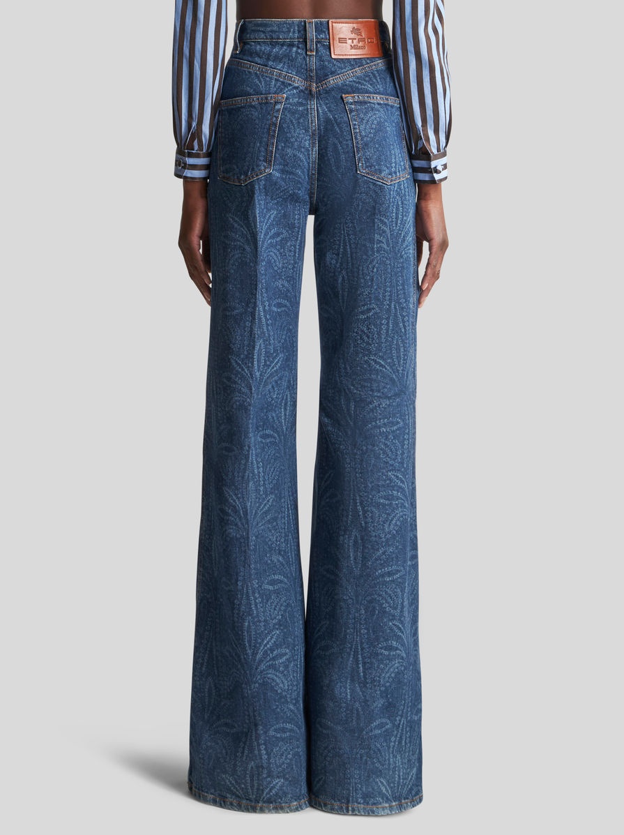 FLARED JEANS WITH PALM TREES - 5