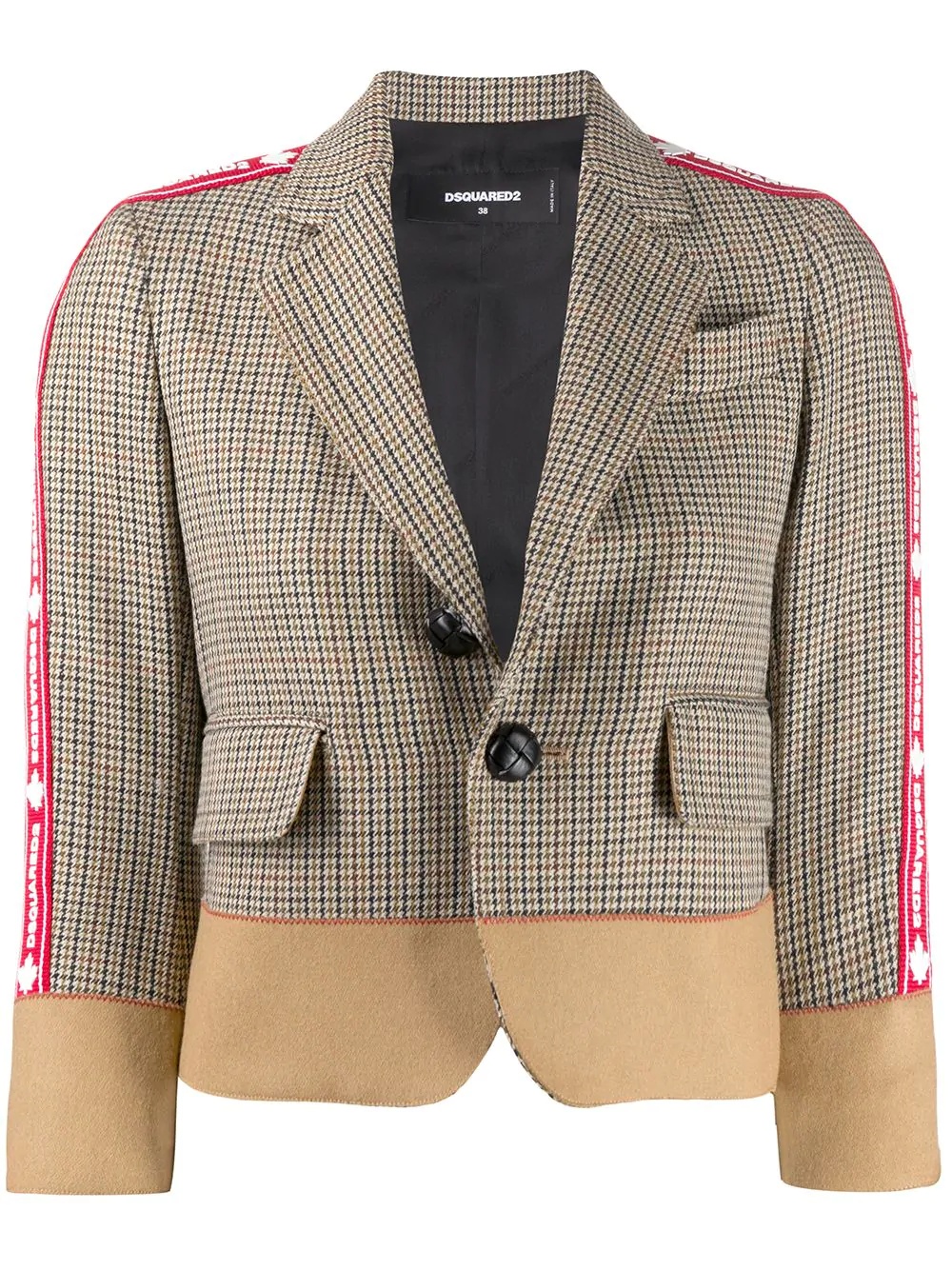 cropped single-breasted blazer - 1