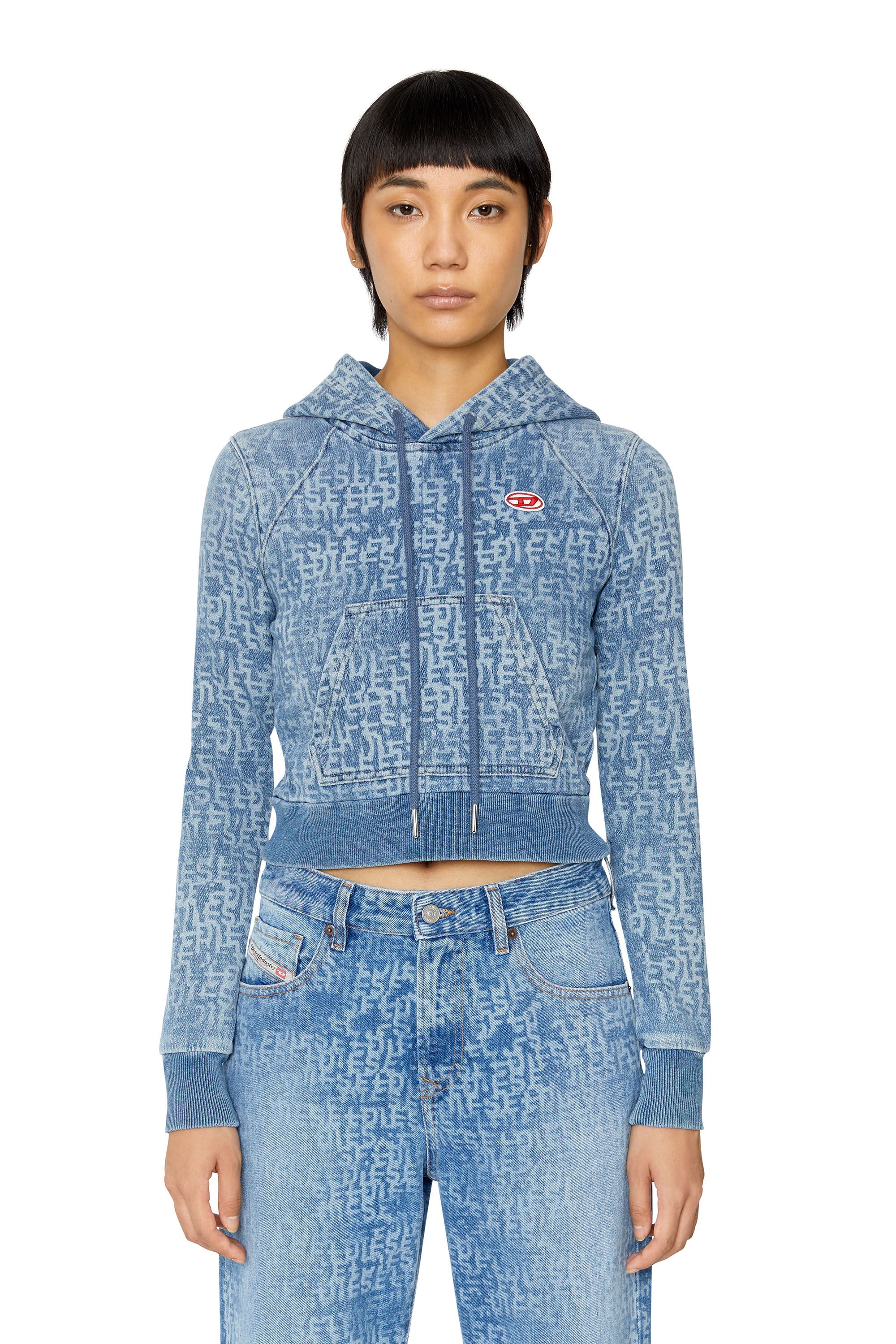 D-ANGY TRACK DENIM HOODIE - 3
