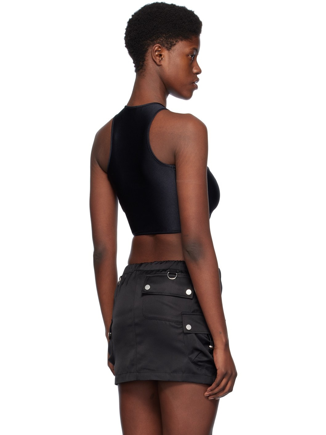 Black Flower Tank Top - 3