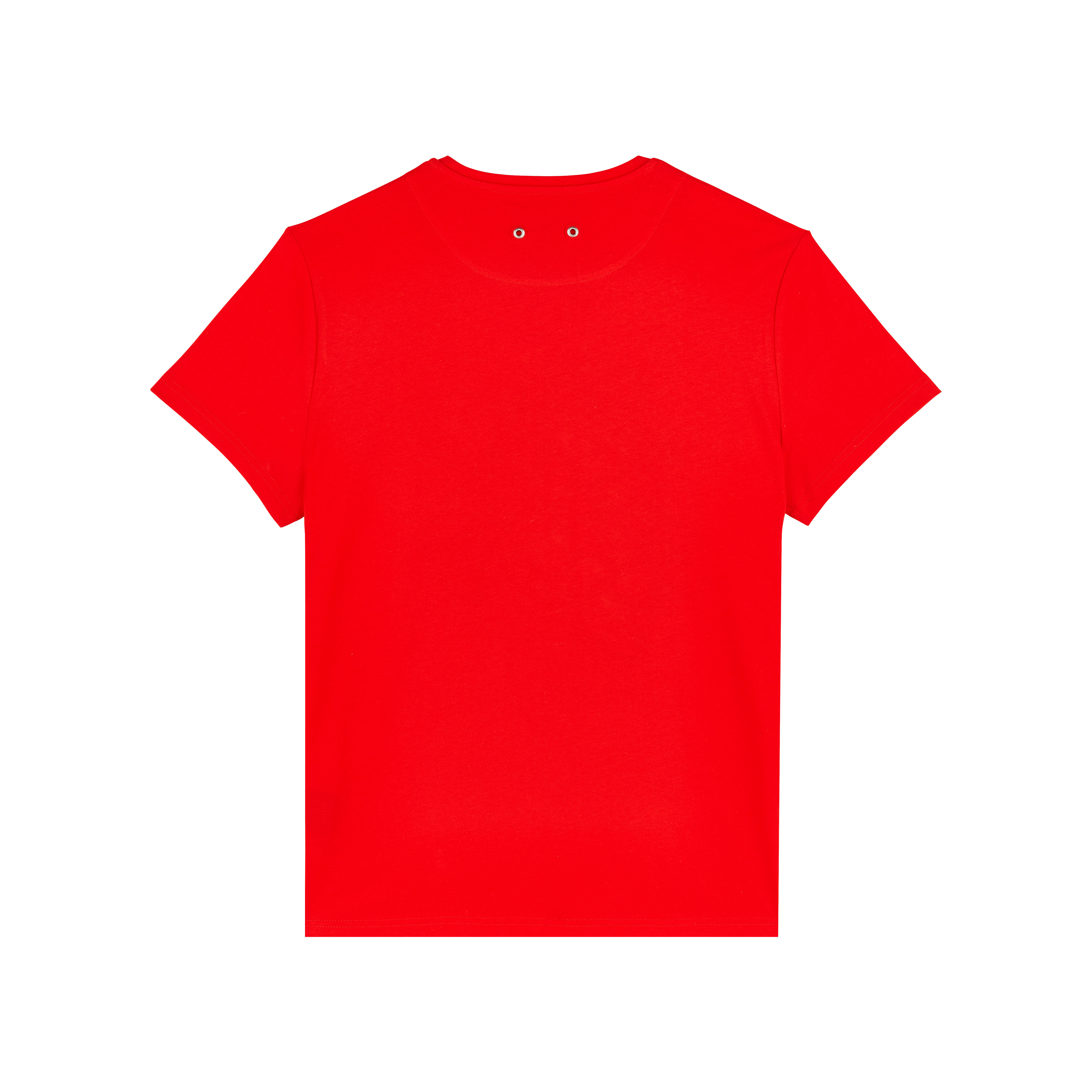 Men Organic Cotton T-Shirt Placed Embroidered Turtle - 2