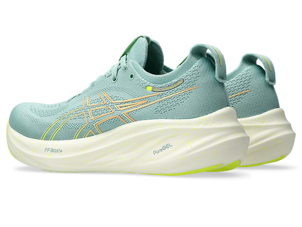 (WMNS) ASICS Gel-Nimbus 26 Sneakers 'Light Celadon Safety Yellow' 1012B601-301 - 5