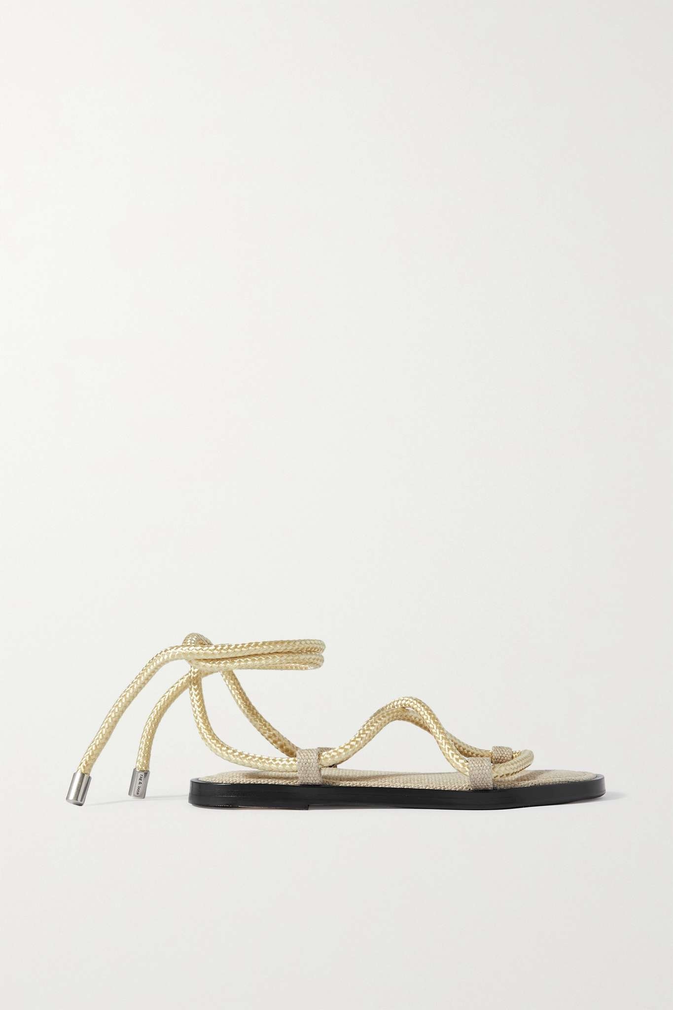 Infinity rope and leather sandals - 1