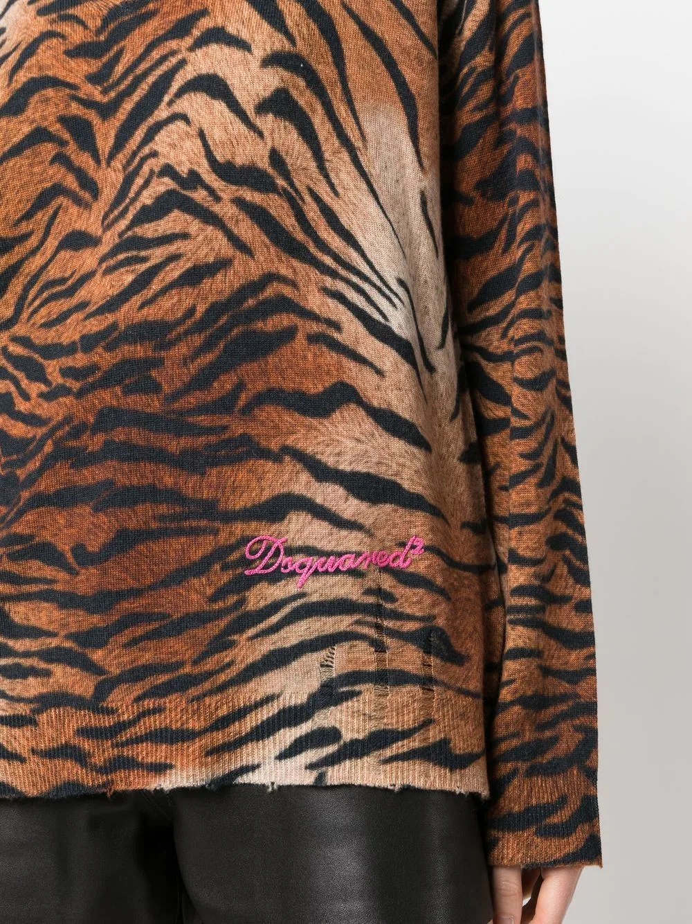 leopard-print knitted jumper - 5