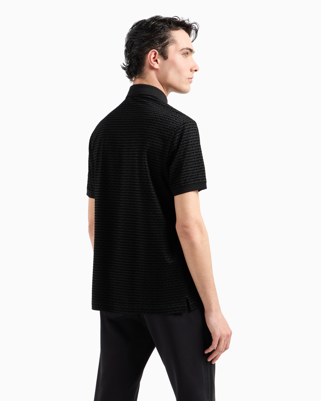 ASV Lyocell-blend jersey polo shirt with flocked lettering all over - 3