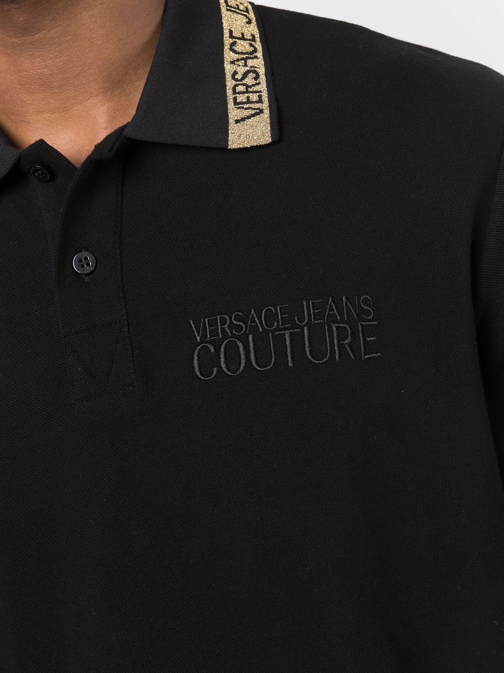 logo-trimmed polo shirt - 5