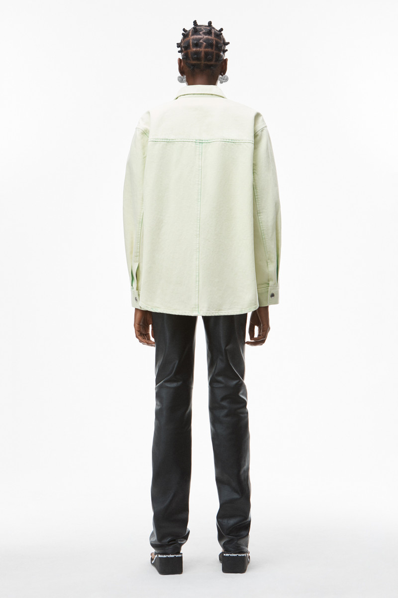OVERSIZED SHIRT IN ACID WASH DENIM 4