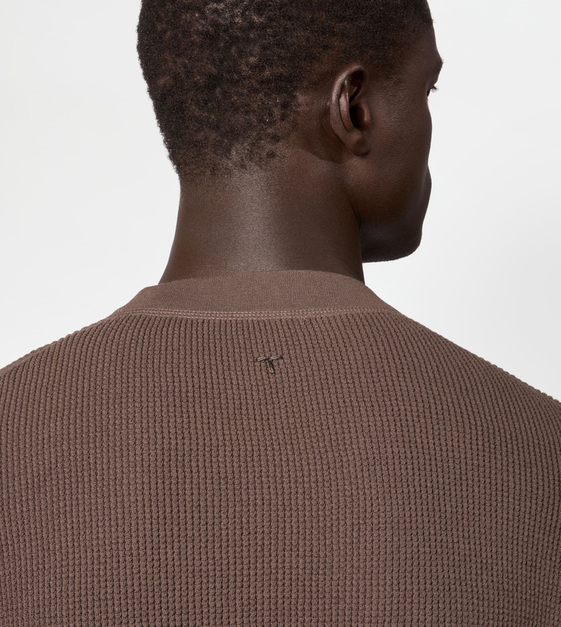 CARDIGAN IN COTTON KNIT - BROWN 6