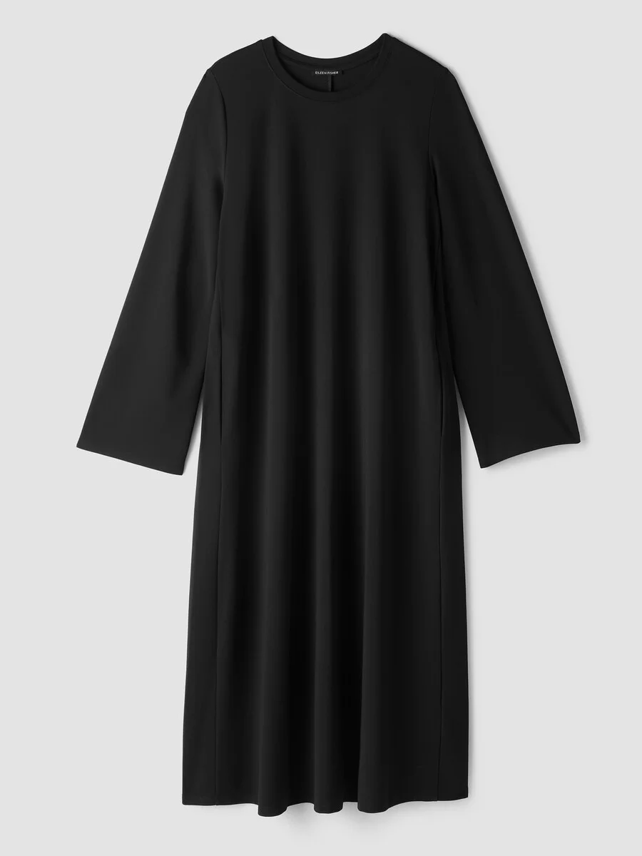 Extra-Fine Ponte Crew Neck Dress - 1
