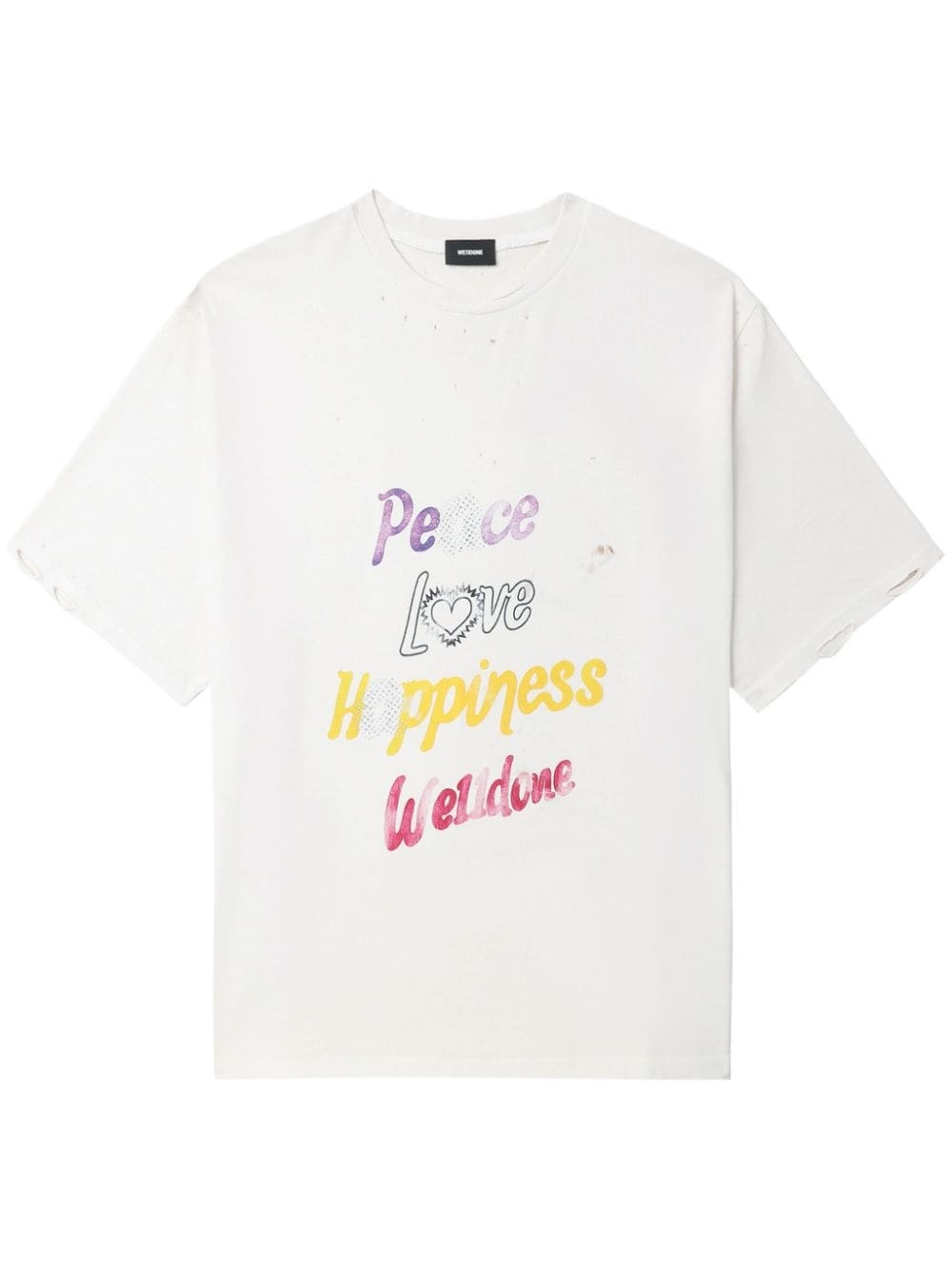 Peace logo-print T-shirt - 1