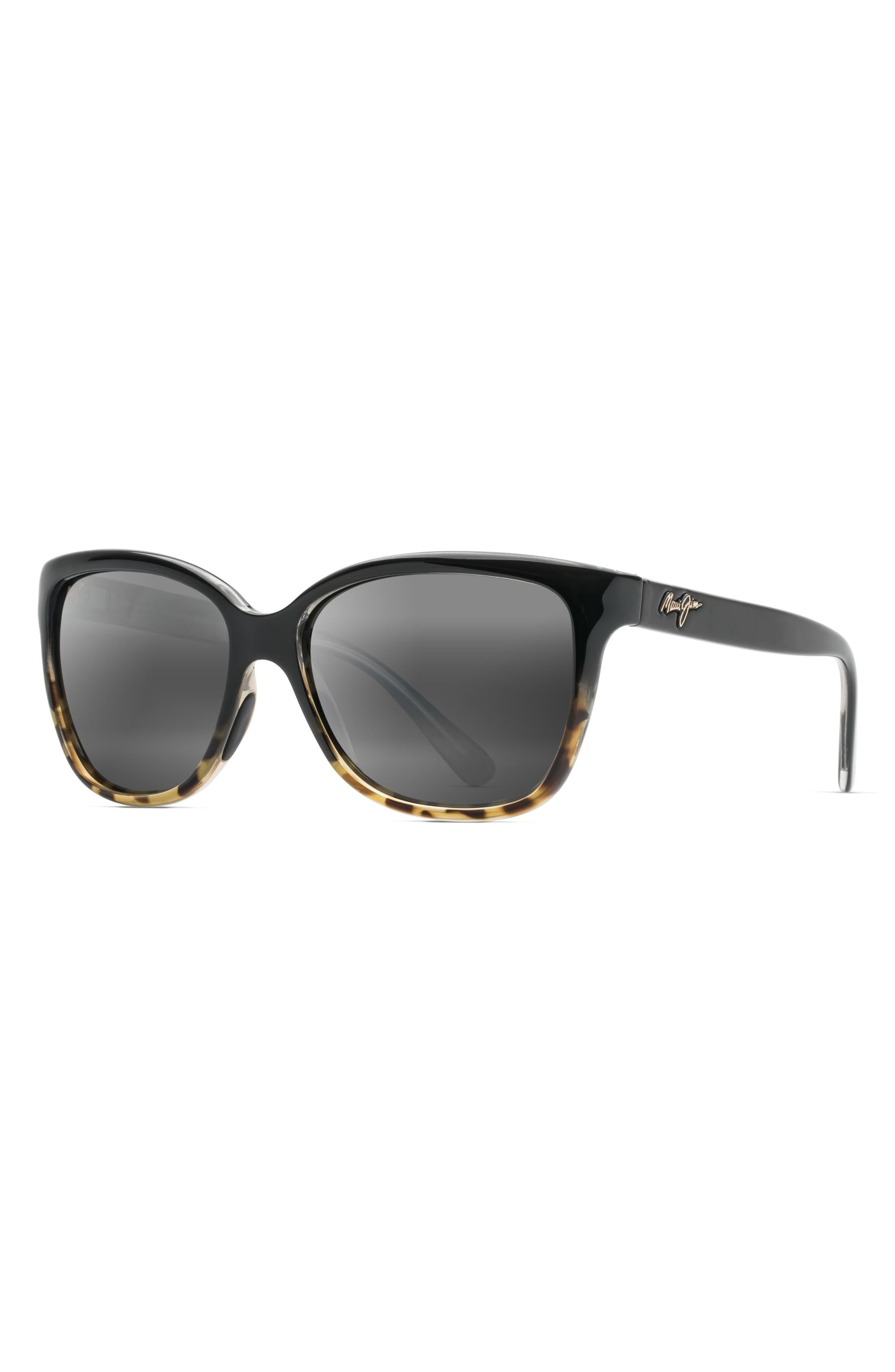Maui Jim Starfish 56mm PolarizedPlus2® Cat Eye Sunglasses in Black/Tortoise at Nordstrom - 2
