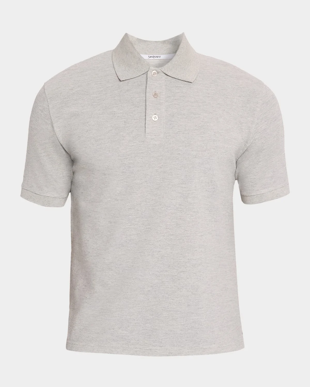 Men's Embroidered Cassandre Cotton Polo Shirt - 1