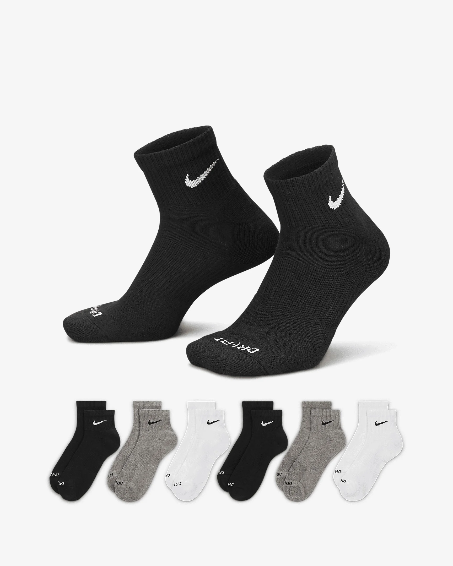 Nike Everyday Plus Cushioned Training Ankle Socks (6 Pairs) - 1