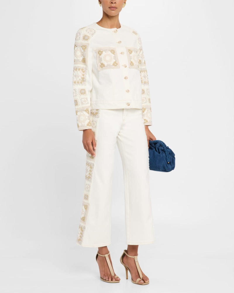 Rails Lido Crochet Denim Jacket outlook