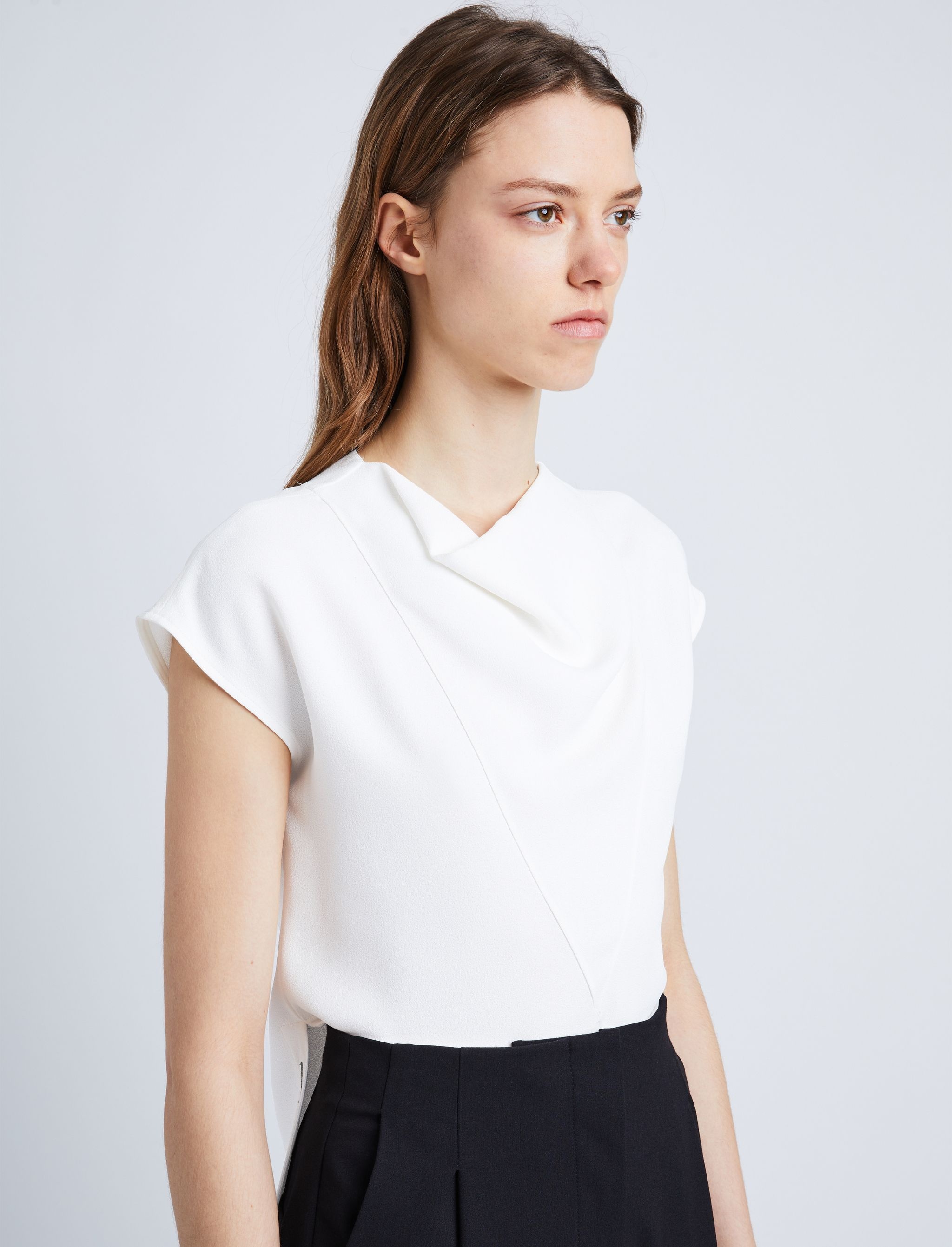 Matte Viscose Crepe Shell Top - 6