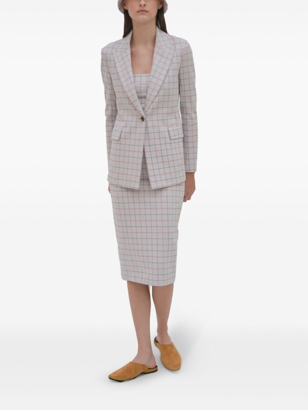 check-pattern blazer - 2