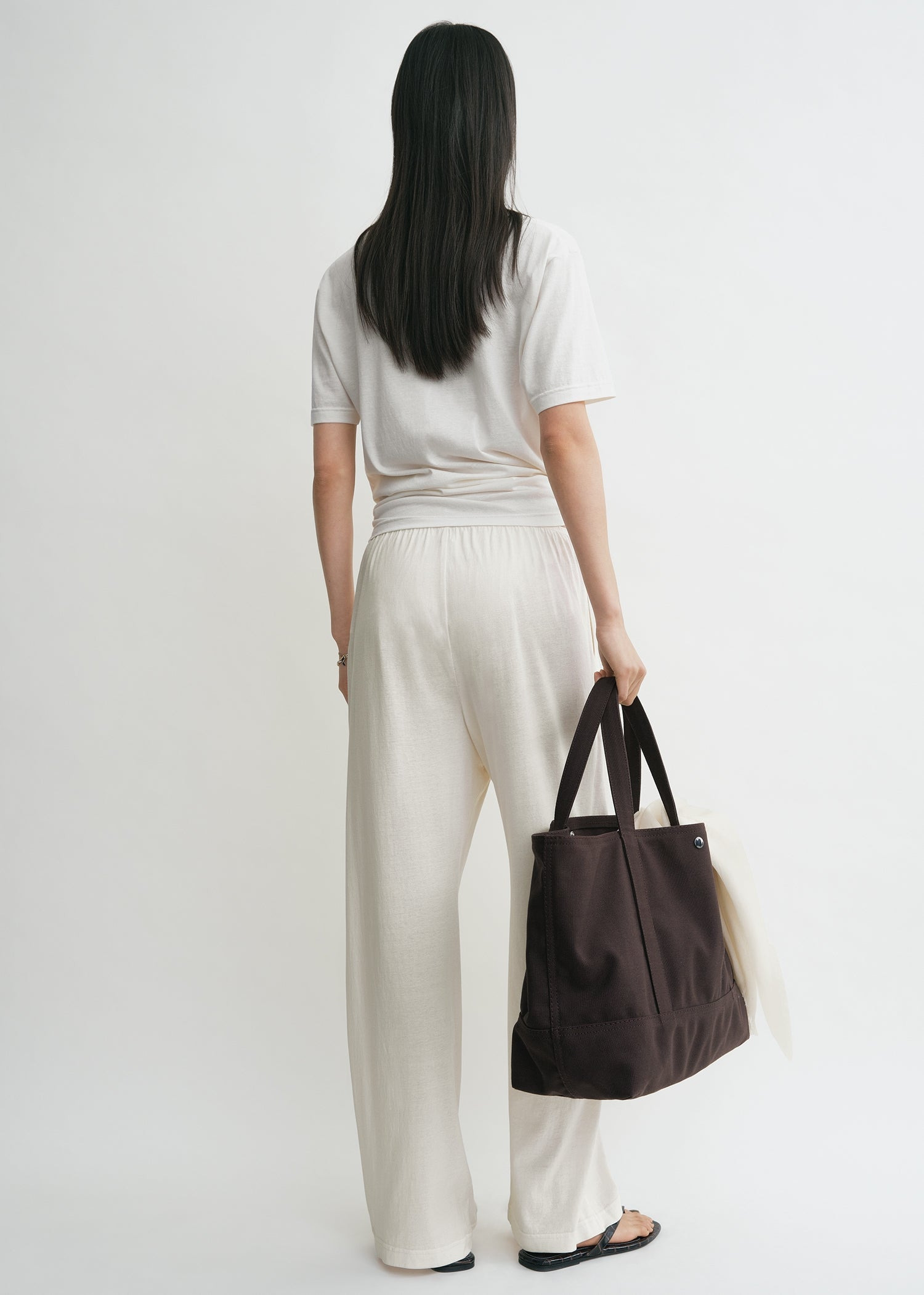 Cotton silk pj bottoms off-white - 4