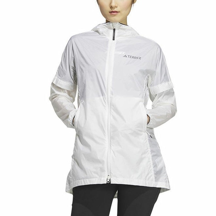 (WMNS) adidas Terrex Windbreaker Jacket 'White' HY4699 - 2