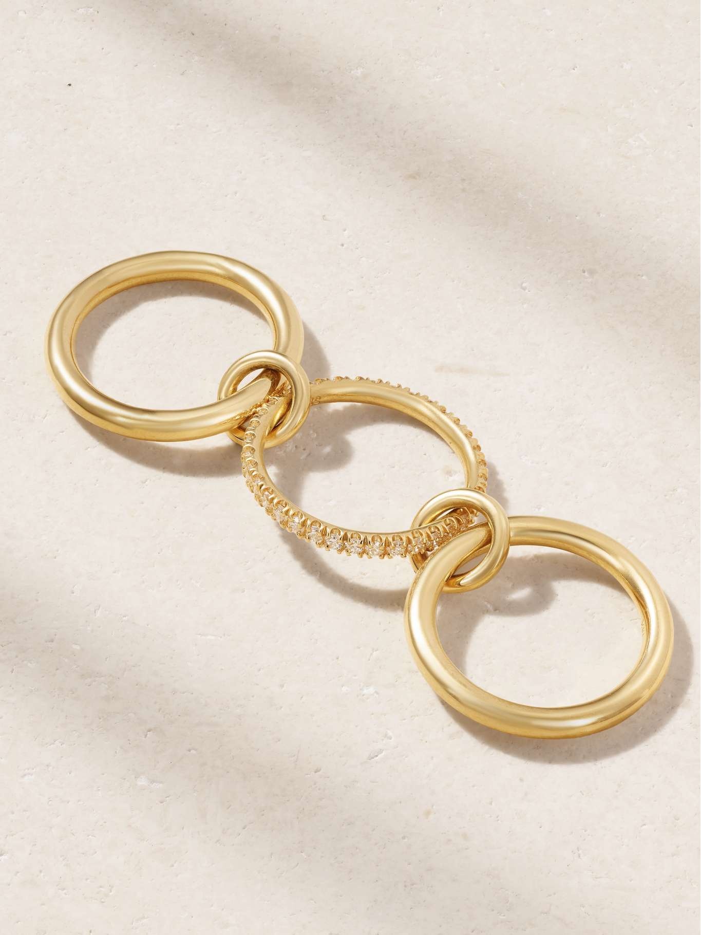 Libra petite 18-karat gold diamond rings Gold - 3