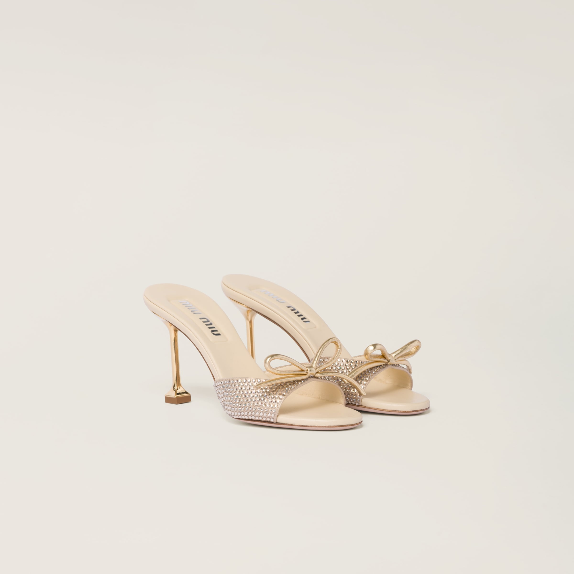 サンダル・ミュール MiuMiu | Satin sandals 5XX630_2AWL_F0036_F_085 Miu Miu Satin sandals | REVERSIBLE