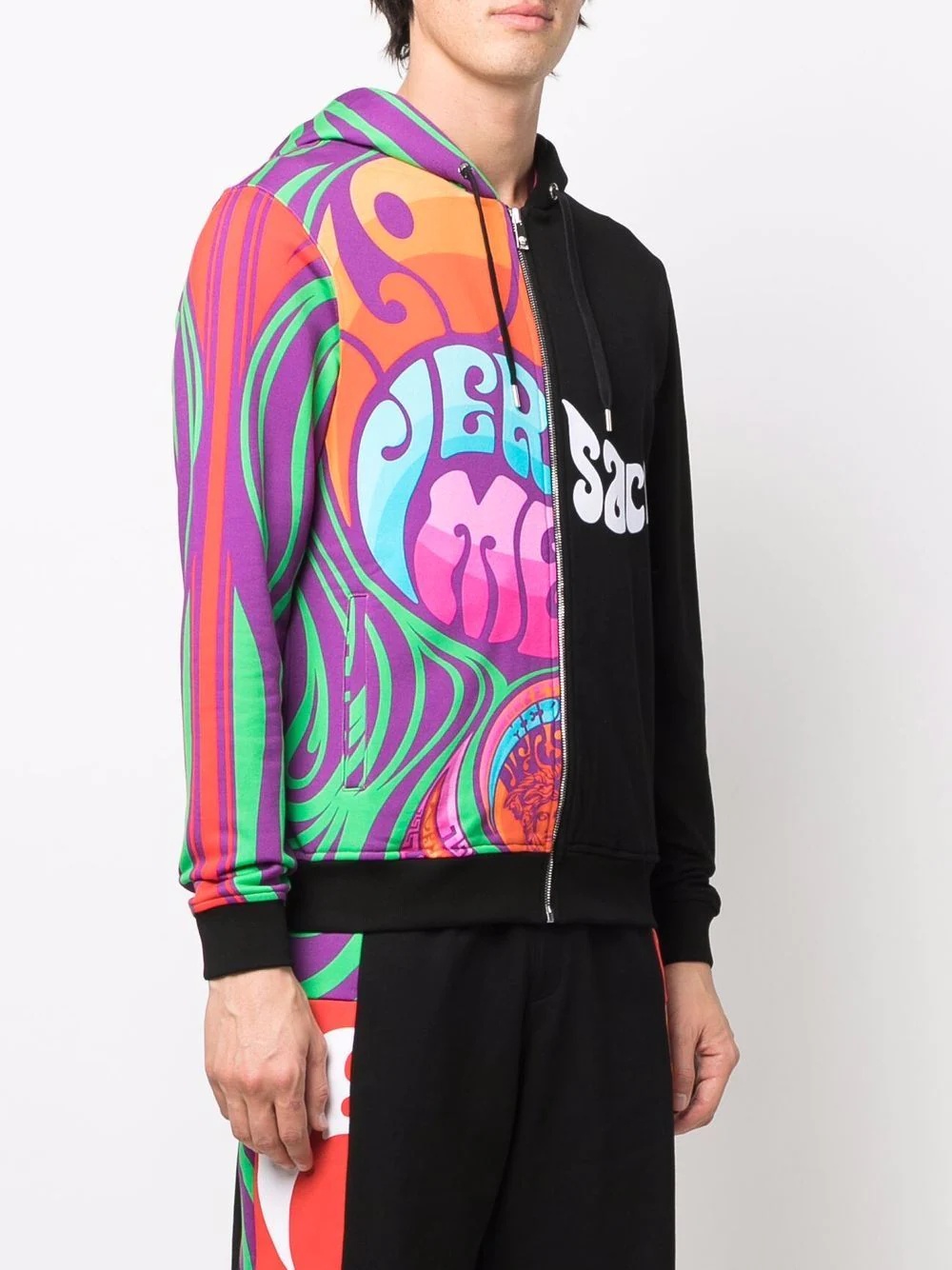 graphic-print zip-up hoodie - 3