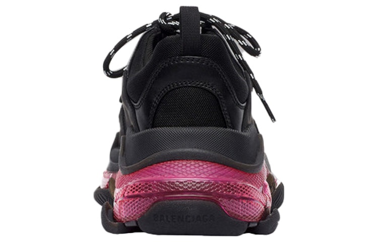 (WMNS) Balenciaga Triple S 'Clear Sole - Black Pink Neon' 544351W2FR11053 - 4