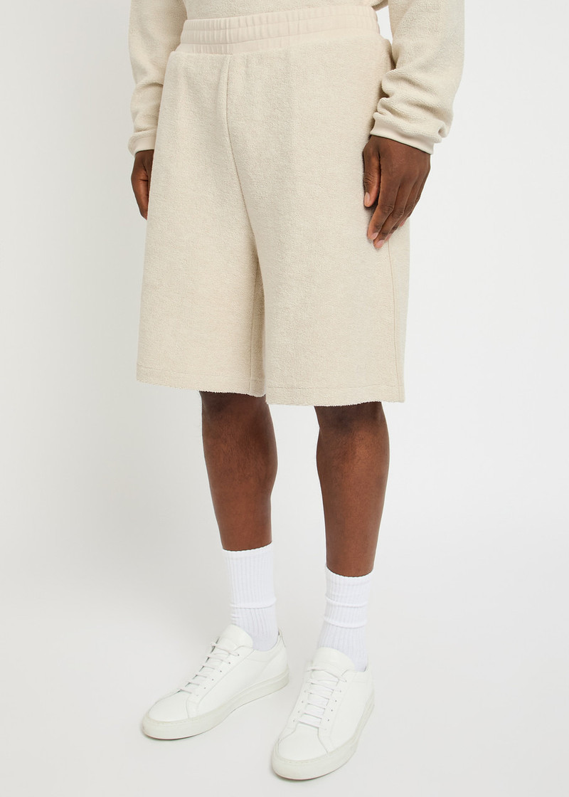 AMI Paris Ami Paris Logo-embroidered Towelling Cotton-blend Shorts outlook