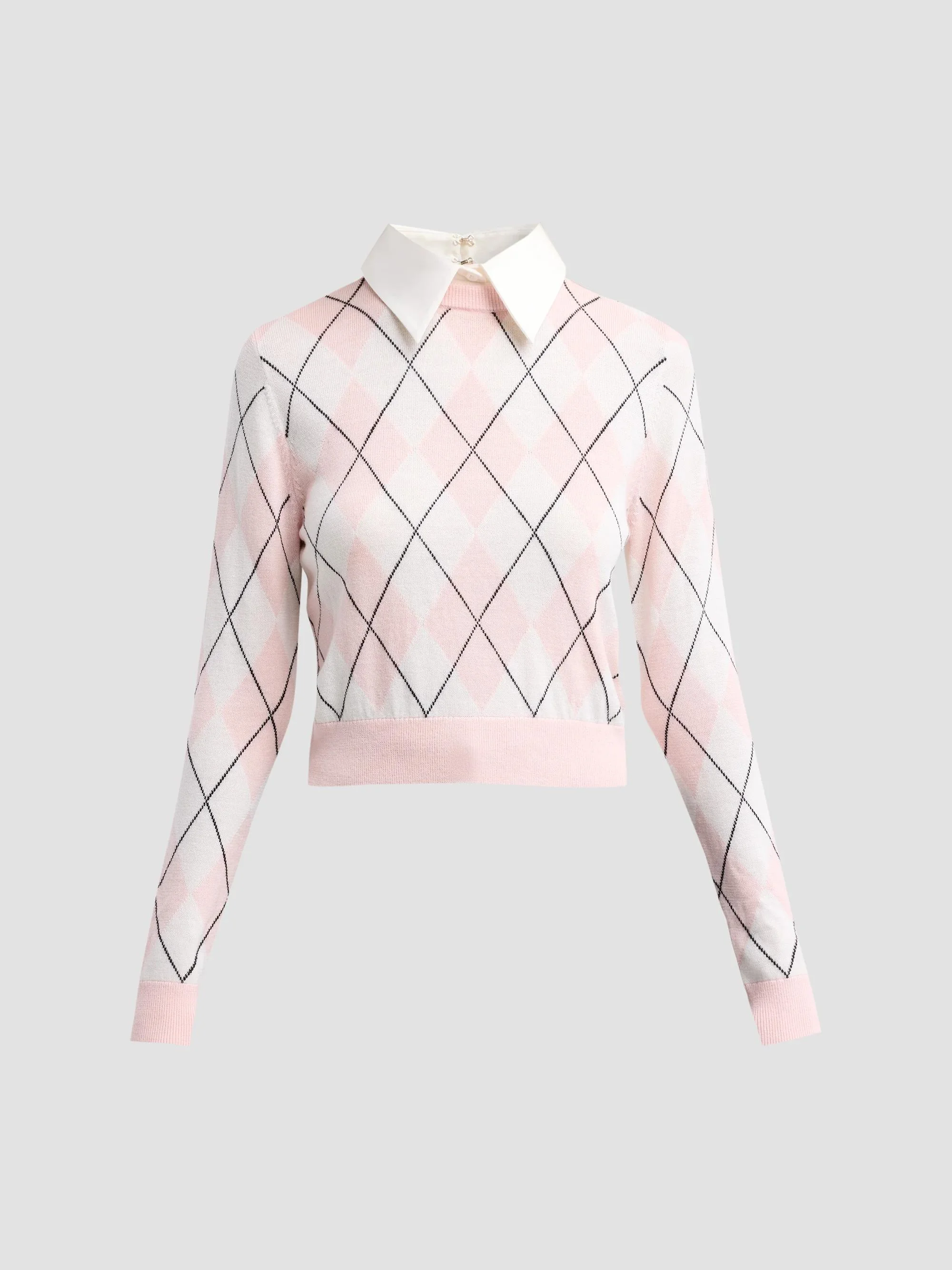 Women's Carolann Argyle Wool-Blend Sweater - Blush Multi - 1