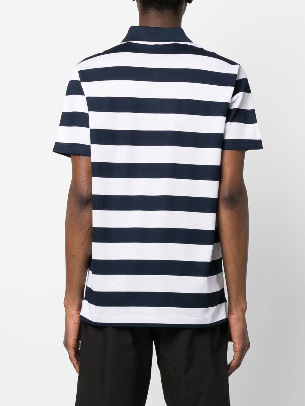 striped piqué polo shirt - 4