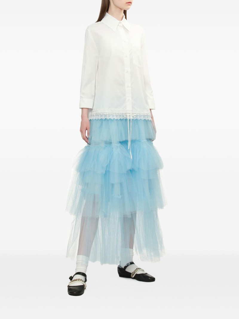 Simone Rocha lace-trimmed pocket shirt outlook