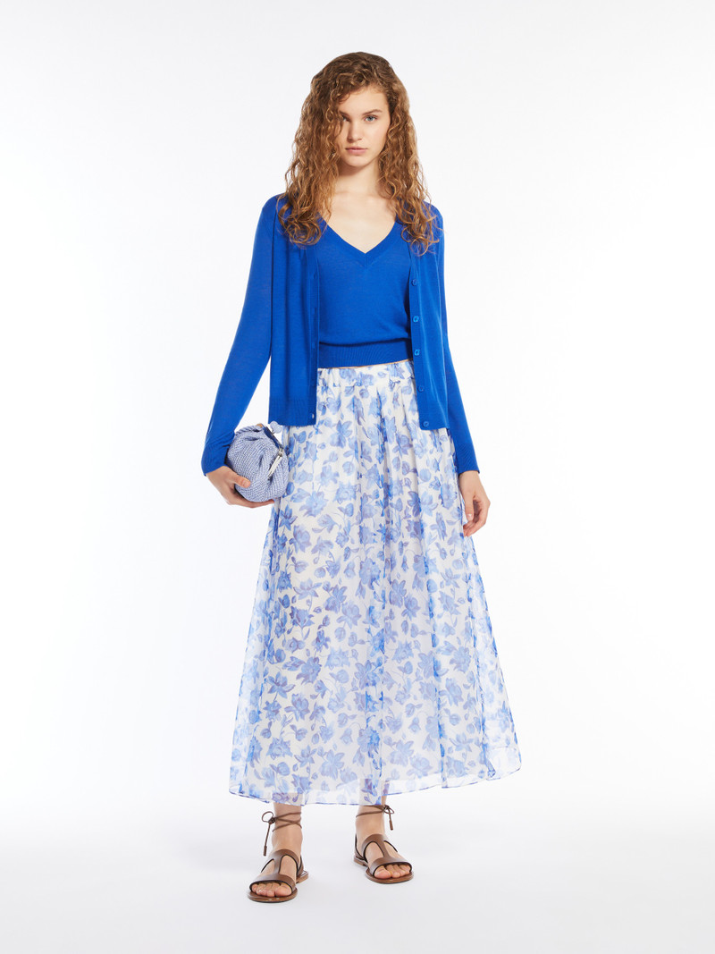 WEEKEND Max Mara MARABU Silk and linen yarn twin set outlook