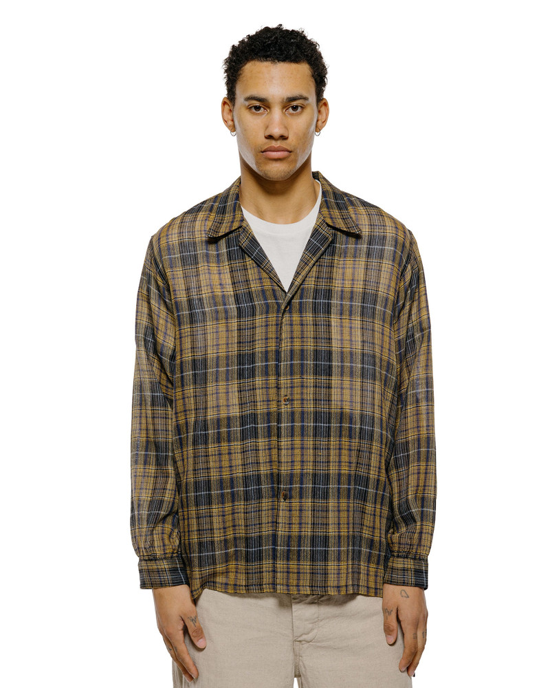 NICENESS Thom Open Collar Jacket Shirt Yellow outlook