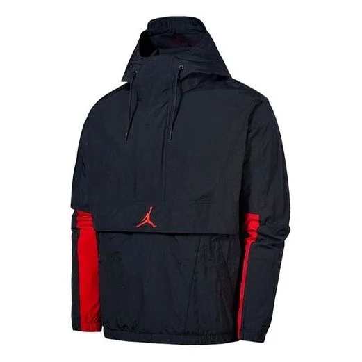 Air Jordan MENS Jumpman Classics Logo Print Casual Hooded Jacket Black CV1865-010 - 1