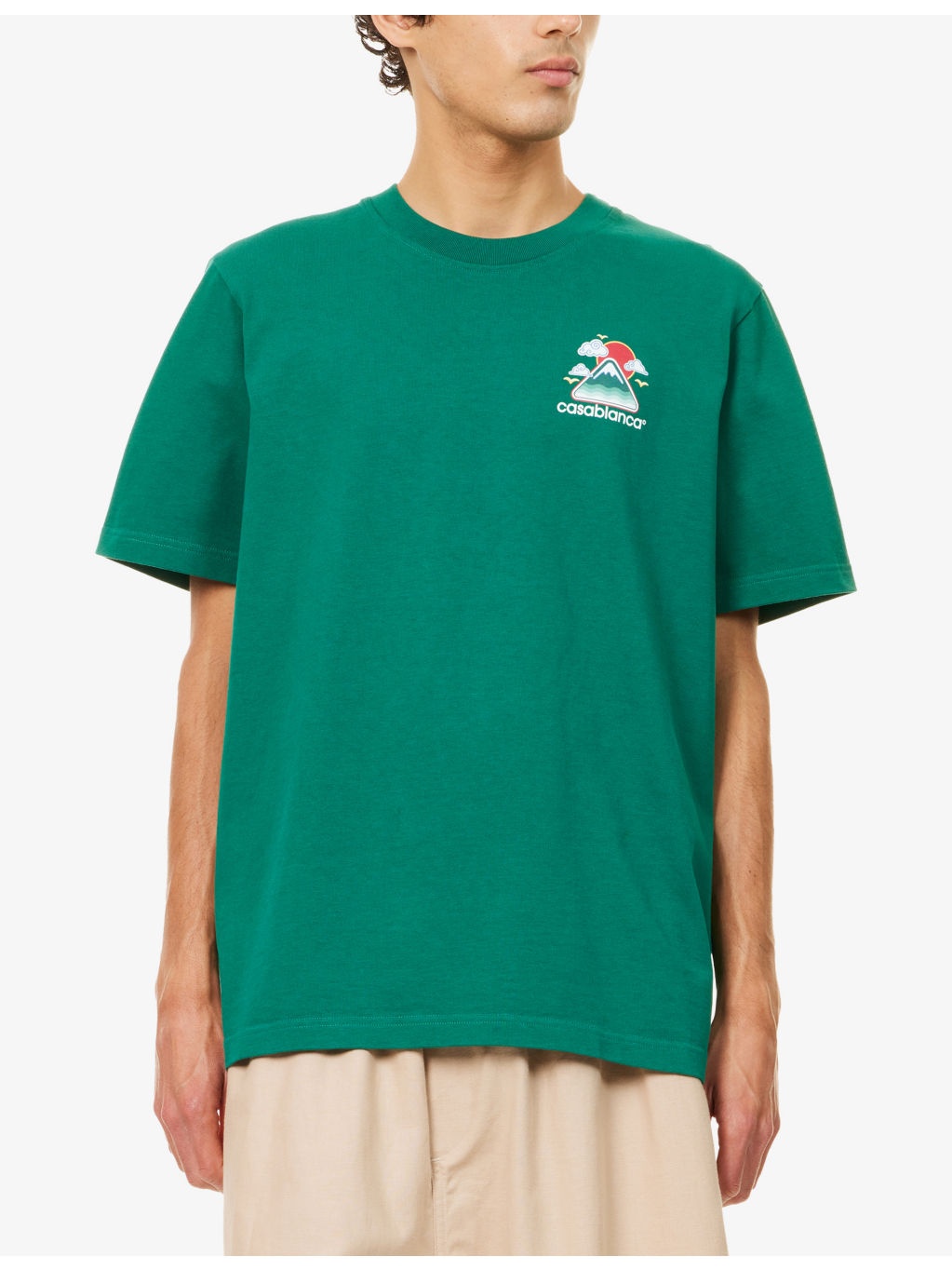 Montagne Ondulee Brand-Print Cotton-Jersey T-Shirt - 3