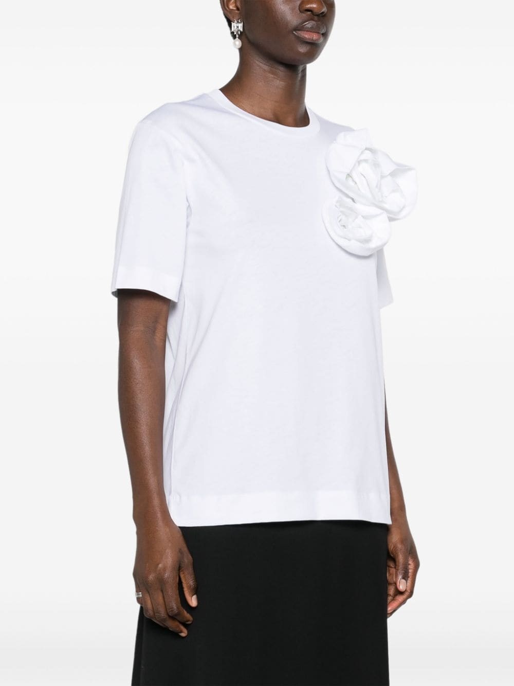 Simone Rocha Pressed Rose cotton T-shirt | REVERSIBLE