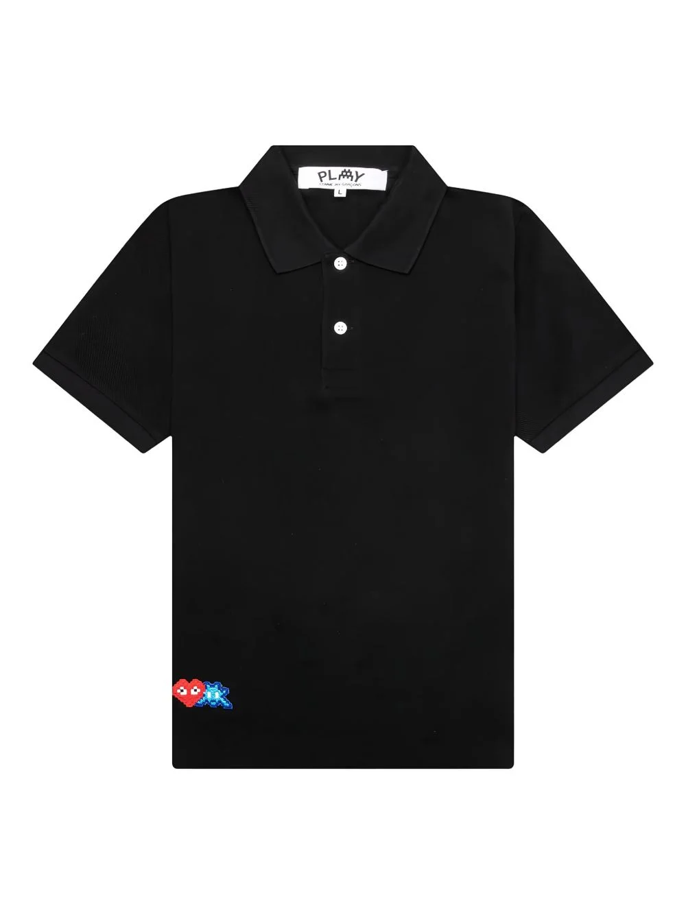 x Invader pixel-heart polo shirt - 1