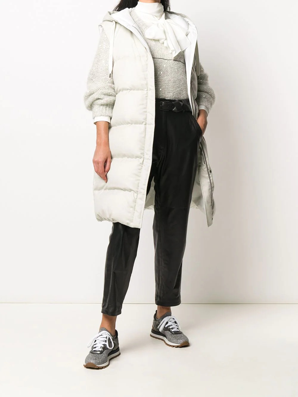 hooded puffer gilet - 2