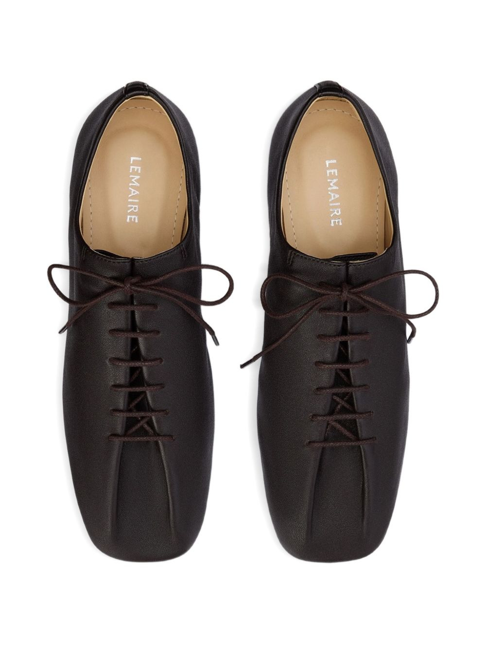 Souris folded leather lace-up derby - 3