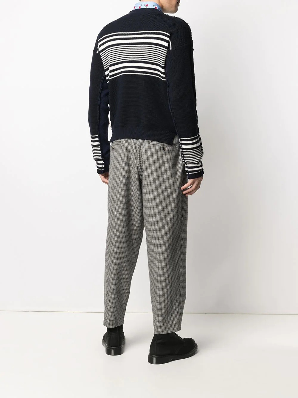 stripe-detail crew-neck jumper - 2