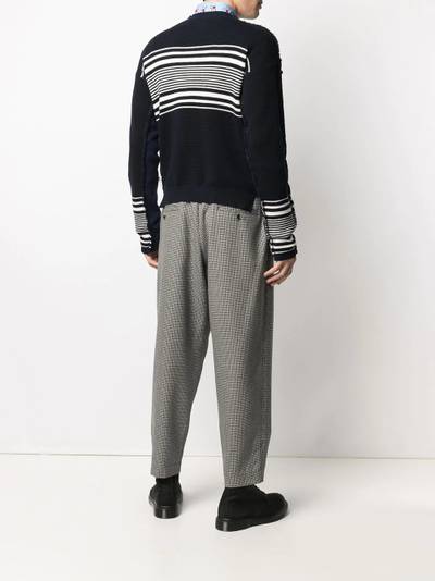 Marni stripe-detail crew-neck jumper outlook